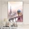 Designart - Young Paris Girl Watching Eiffel Tower - Traditional Canvas Wall Art